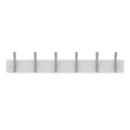 Mode Perma Products Hat And Coat Rack 6 Brushed Nickel Hooks White - SuperSaverAU - view 1
