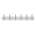 MODE 6 Brushed Nickel Hook White Board Hat And Coat Rack