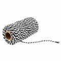 Bakers Twine Cotton Cord, 100 m Roll - Black and White