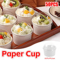 Baking Paper Cups with Lid, Pack of 50 - Food Grade Greaseproof