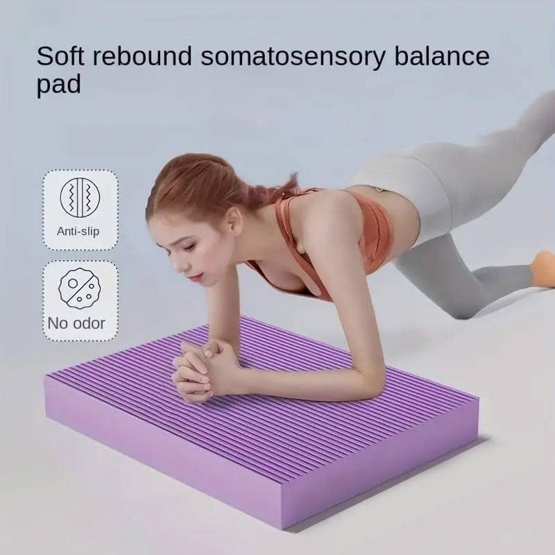 Balance Mat Non Slip Yoga Fitness Mat - Black, 50 x 40 x 4 cm - view 5