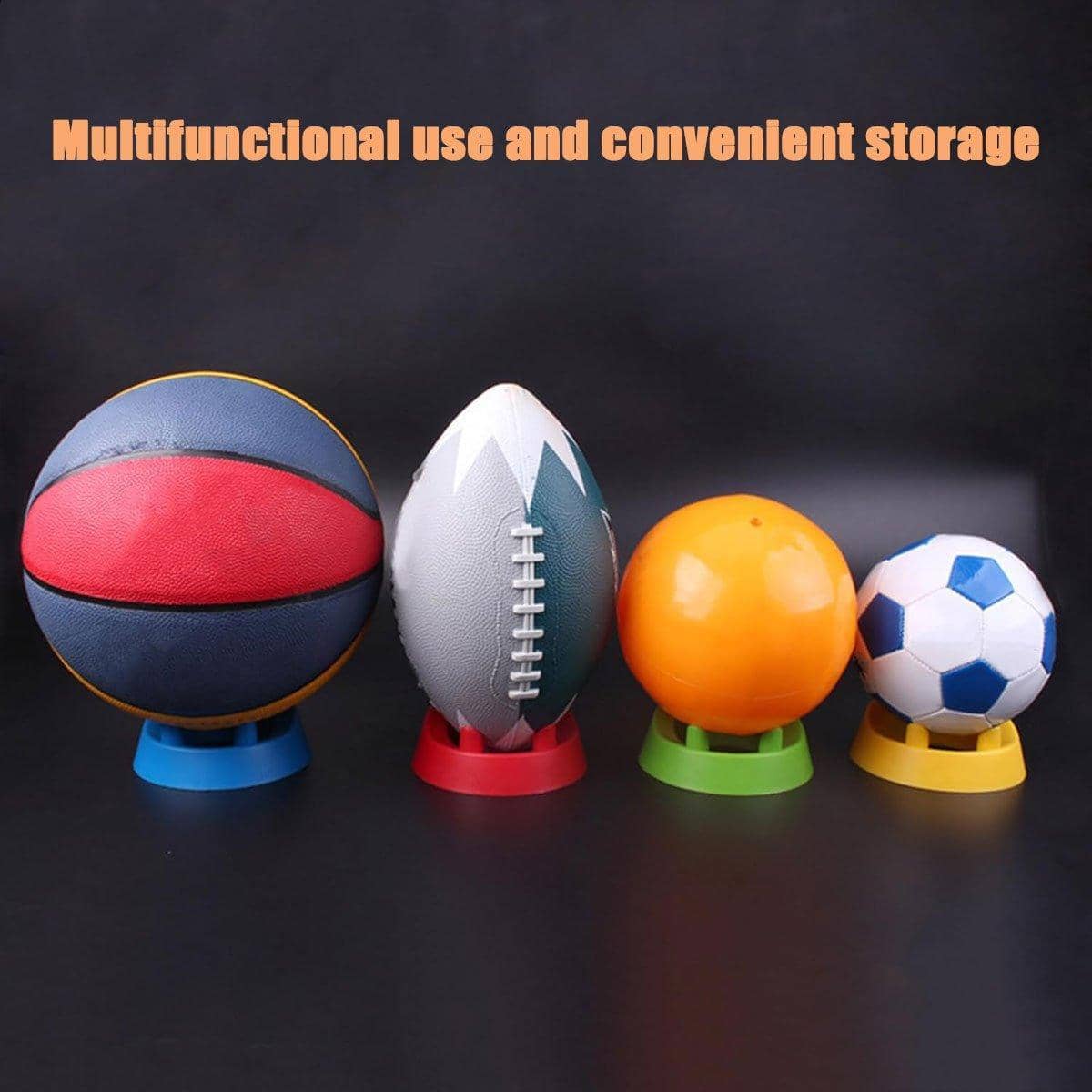 Ball Holder Stand for Football, Basketball and Volleyball, Pack of 2 - Blue - view 5