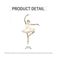 Ballet Dancer Brooch with Pearl Skirt and Gold Tone Finish - view 3