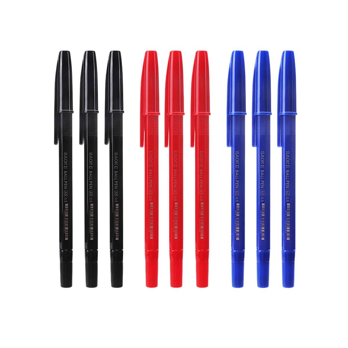 Ballpoint Pens 0.5mm for School and Office, Pack of 12 - Black - view 3