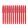 Ballpoint Pens 0.5mm for School and Office, Pack of 12 - Red