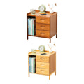 Bamboo Bedside Table with Drawer - Oak, 42 x 31 x 45 cm - view 3