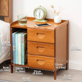 Bamboo Bedside Table with Drawer - Oak, 42 x 31 x 45 cm - view 4