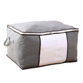 Bamboo Charcoal Clothes and Quilt Storage Bags with Zip and Clear Window - Single Flat Bag