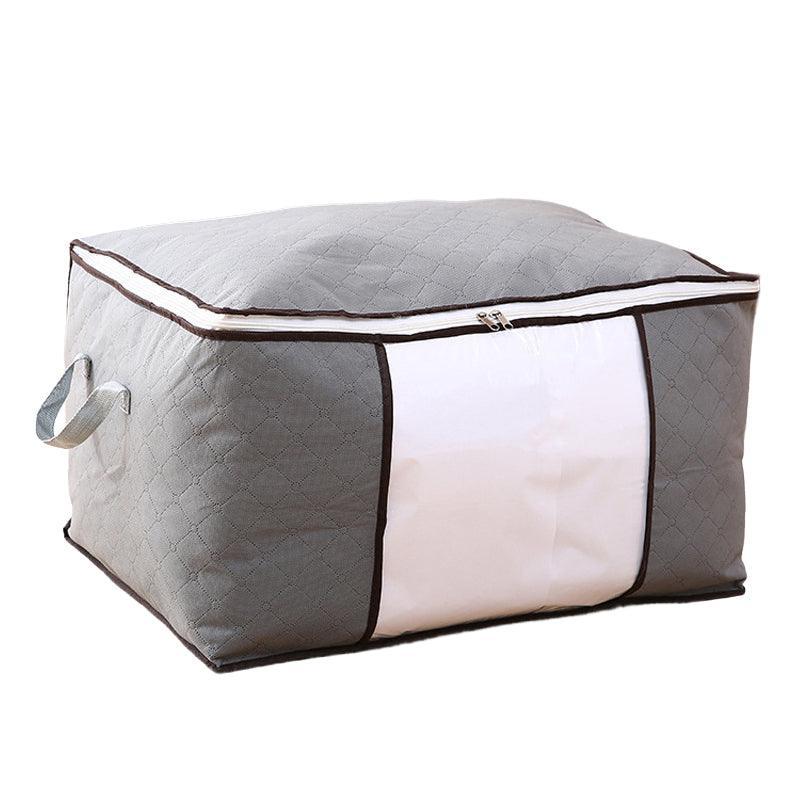 Bamboo Charcoal Clothes and Quilt Storage Bags with Zip and Clear Window - Single Flat Bag