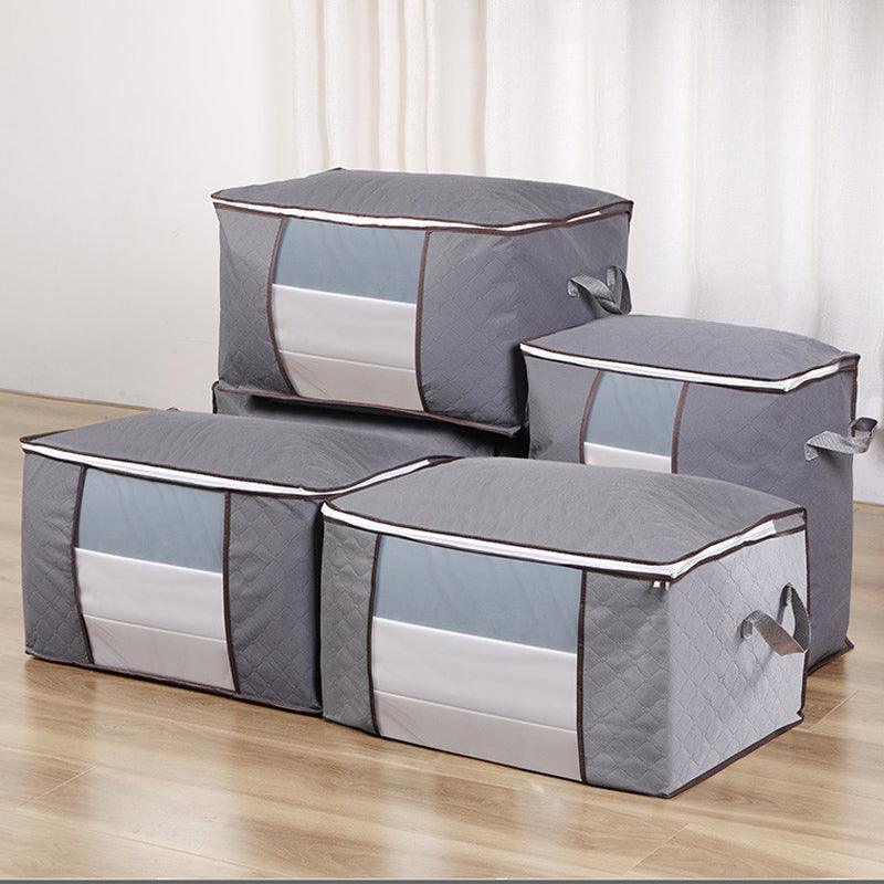Bamboo Charcoal Clothes and Quilt Storage Bags with Zip and Clear Window - Single Flat Bag - view 5