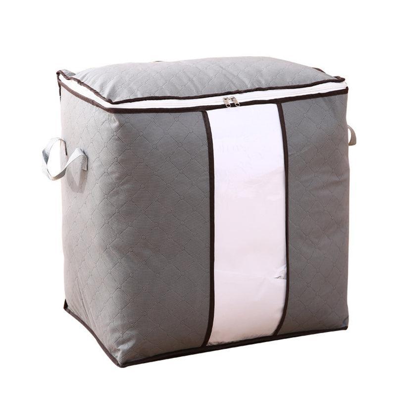 Bamboo Charcoal Clothes and Quilt Storage Bags with Zip and Clear Window - Single Upright Bag