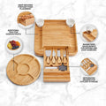 Bamboo Cheese Board Gift Set with Knives, Slate Labels and Bowls - view 5