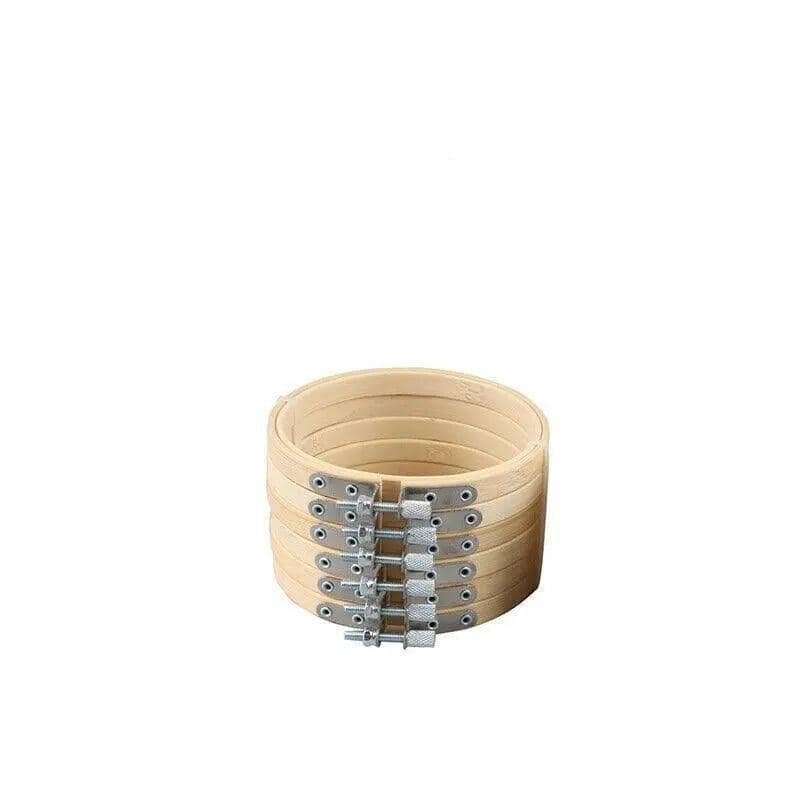 Bamboo Embroidery Hoops, Set of 10 - 10 cm Diameter