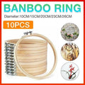 Bamboo Embroidery Hoops, Set of 10 - 10 cm Diameter - view 2