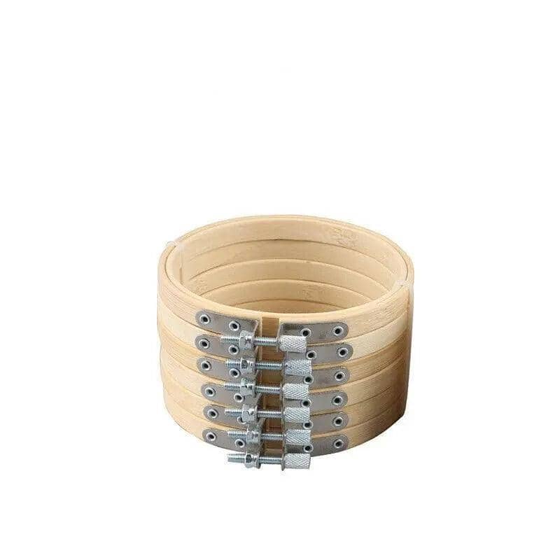Bamboo Embroidery Hoops, Set of 10 - 20 cm Diameter