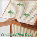 Bamboo Entryway Shoe Cabinet with Doors and Multi Layer Shelves, 60 x 32 x 73 cm - view 4