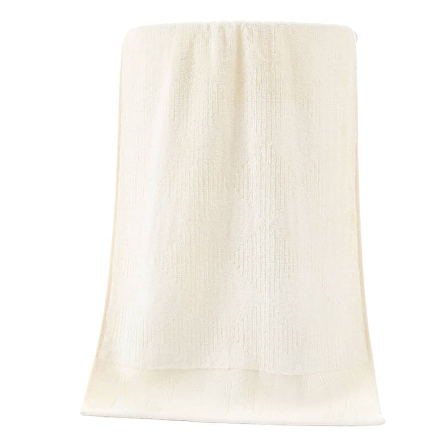 Bamboo Fibre Face Towels Soft Absorbent Washcloths, Pack of 2 - Beige