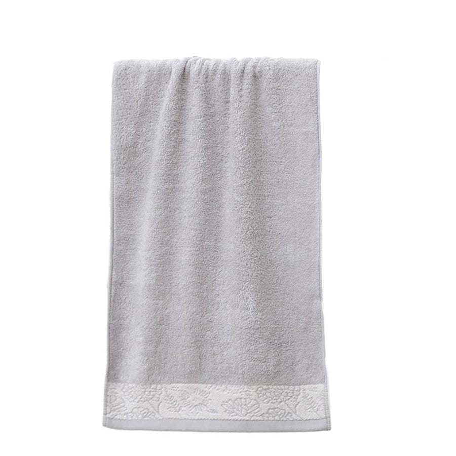 Bamboo Fibre Face Towels Soft Absorbent Washcloths, Pack of 2 - Grey