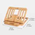 Bamboo Foldable Laptop Stand with Six Adjustable Angles, Portable Desk Riser - view 3