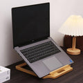 Bamboo Foldable Laptop Stand with Six Adjustable Angles, Portable Desk Riser - view 4