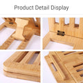 Bamboo Foldable Laptop Stand with Six Adjustable Angles, Portable Desk Riser - view 5