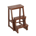 Bamboo Foldable Step Stool, 3 Tier Anti-Slip Footrest, Space Saving - view 2