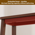 Bamboo Foldable Step Stool, 3 Tier Anti-Slip Footrest, Space Saving - view 5