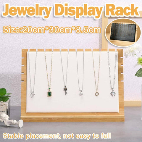 Bamboo Jewellery Display Rack for Necklaces and Bracelets - Black - view 2