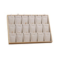 Bamboo Jewellery Display Stand Necklace Organiser - Beige