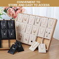 Bamboo Jewellery Display Stand Necklace Organiser - Beige - view 5