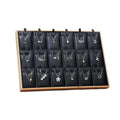 Bamboo Jewellery Display Stand Necklace Organiser - Black