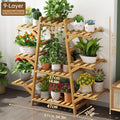 Bamboo Multi Layer Plant Stand Indoor Flower Pot Shelf - 7 Layer - view 4