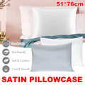 Bamboo Satin Pillowcase with Envelope Closure, 51 x 76 cm - Silver - view 2