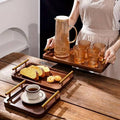 Bamboo Serving Tray with Gold-Tone Handles, 20 x 30 x 2 cm - view 4