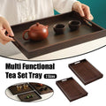 Bamboo Serving Tray with Handles, Walnut Colour - Small (28 x 20 cm) - view 2