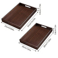 Bamboo Serving Tray with Handles, Walnut Colour - Small (28 x 20 cm) - view 4