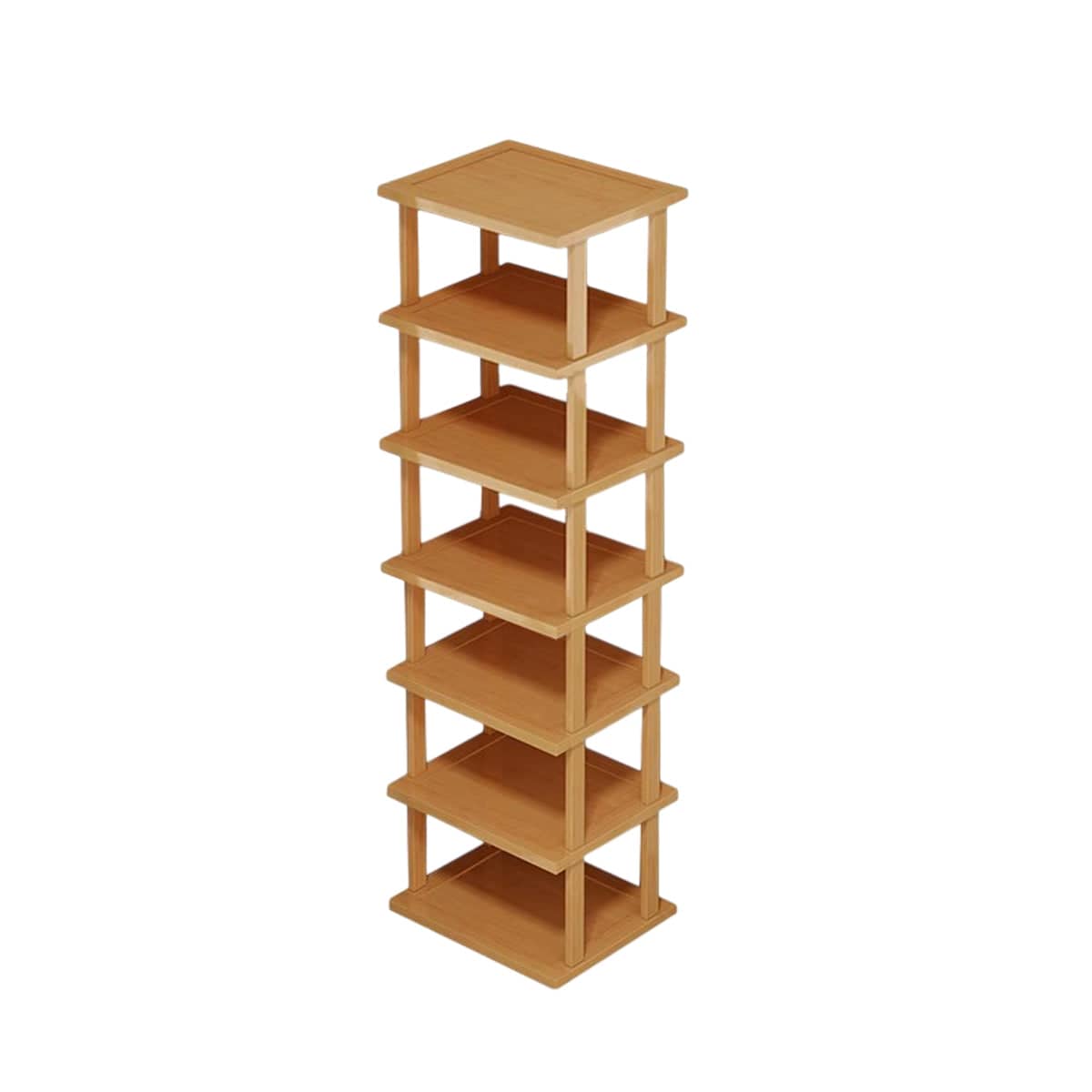 Bamboo Shoe Rack with 7 Tiers, 25 x 23 x 115 cm - view 2
