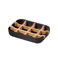 Bamboo Soap Dish with Removable Drain Rack - Black