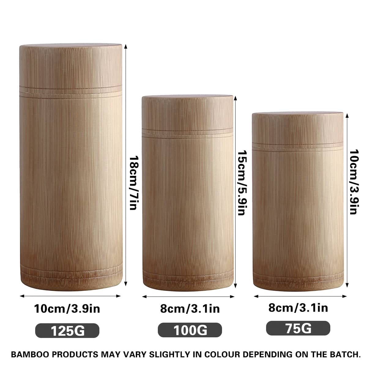 Bamboo Tea Canister with Sealed Lid - 125 g Capacity - view 4