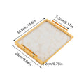 Bamboo Tea Tray with Stone Plastic Base, Non-Slip - Brown - view 4