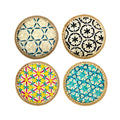 Bamboo Woven Cup Mat Bowl Pad Heat Resistant Set of 4 for Kitchen and Dining Table, 16 cm - view 2