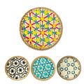 Bamboo Woven Cup Mat Bowl Pad Heat Resistant Set of 4 for Kitchen and Dining Table, 16 cm - view 3