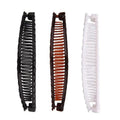 Banana Hair Clips with Comb, Plastic Ponytail Holders, Pack of 5 - Brown - view 3