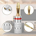 Banana Plugs for Speaker Cable, 24K Gold Plated, Pack of 20 - view 3