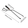 Barbecue Charcoal Tongs Fire Lifting Tool Metal Clamp for Outdoor Cooking Grill - view 3