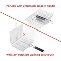 Barbecue Grilling Basket with Folding Handle, 304 Stainless Steel - view 5