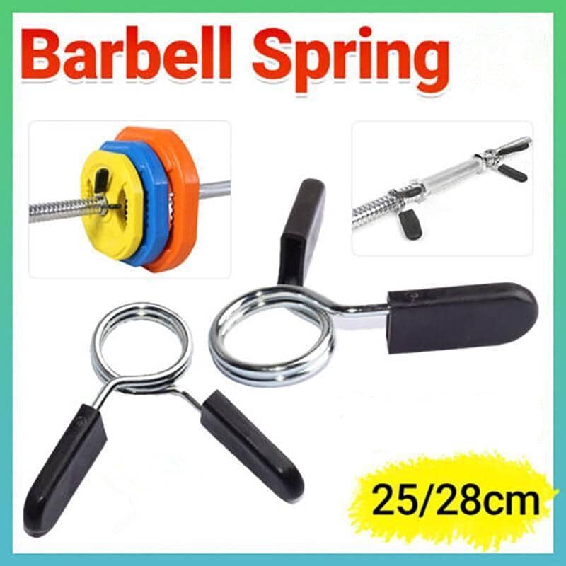 Barbell Spring Collar Clips, Pack of 2 - 28mm - view 2