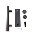 Barn Door Handle Set in Matte Black Stainless Steel, 30 cm - view 2