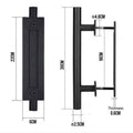 Barn Door Handle Set in Matte Black Stainless Steel, 30 cm - view 3
