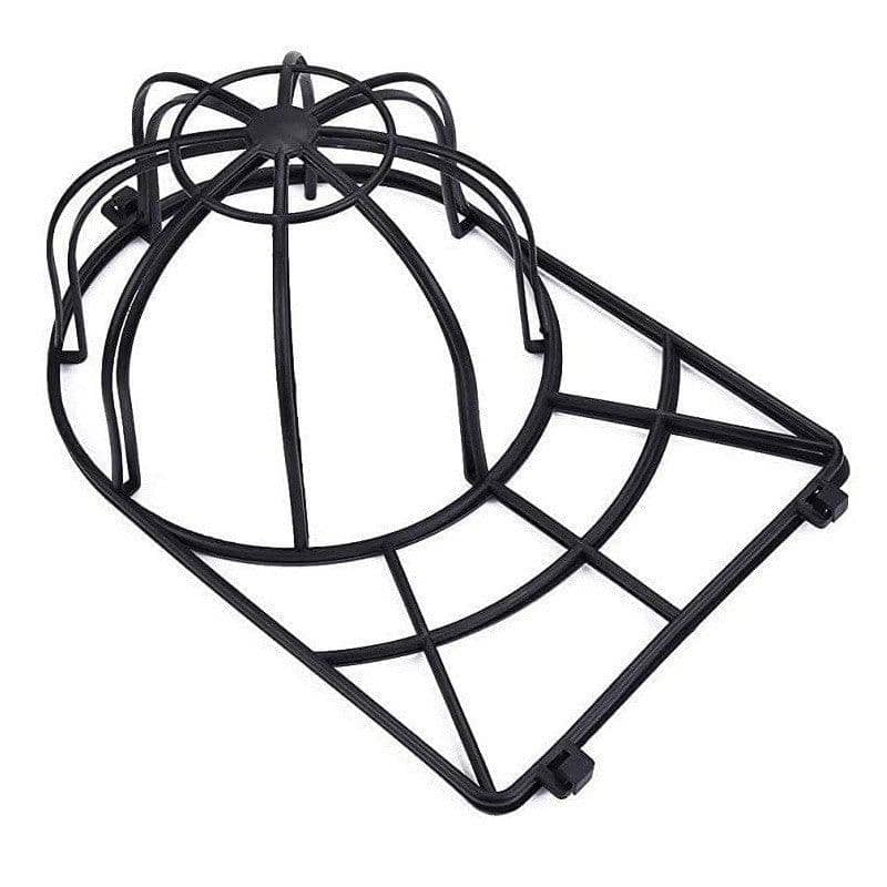 Baseball Cap Washer Cage for All Hat Sizes, Dishwasher Safe Cap Cleaner - Black
